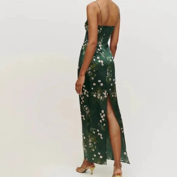 Reformation Frankie Silk Dress in Benua